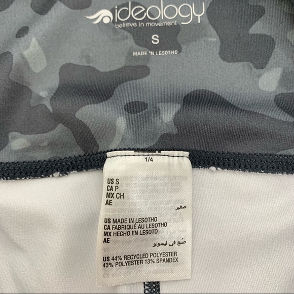 Ideology Camo Print Athletic Bike Shorts In Stadium Gray Nwt Size Small - Picture 7 of 14